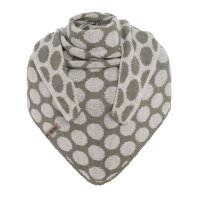 Knit Factory Liva Dreiecksschal Urban Green/Beige