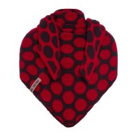 Knit Factory Liva Dreiecksschal Aubergine/Bright Red