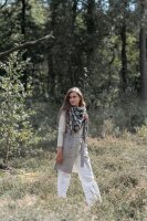 Knit Factory Liva Dreiecksschal Anthrazit/Grau