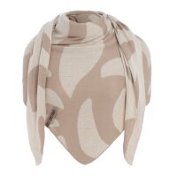Knit Factory Leaf Dreieckstuch Ecru/Dark Beige