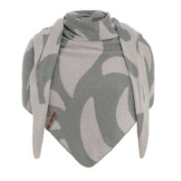Knit Factory Leaf Dreieckstuch Bright Grey/Grau