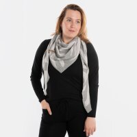 Knit Factory Leaf Dreieckstuch Bright Grey/Grau