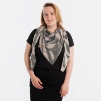 Knit Factory Leaf Dreieckstuch Kieselgrau/Med Grey