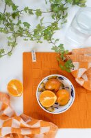 Knit Factory Tischset Uni Orange