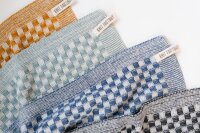 Knit Factory Küchentuch Cubes Ecru/Jeans