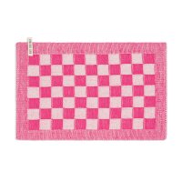 Knit Factory Tischset Block Ecru/Fuchsia