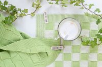 Knit Factory Tischset Block Ecru/Spring Green