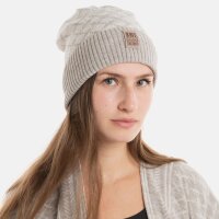 Knit Factory Dusk Mütze Iced Clay/Beige