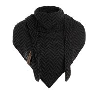 Knit Factory Vera Dreiecksschal Schwarz/Anthrazit