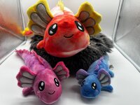 Axolotl Echse Molch Kuscheltier Figur Plüsch Tintenfisch Spiel Puppe XL 40 cm Plüschtier Püsch Wassertier grün neu