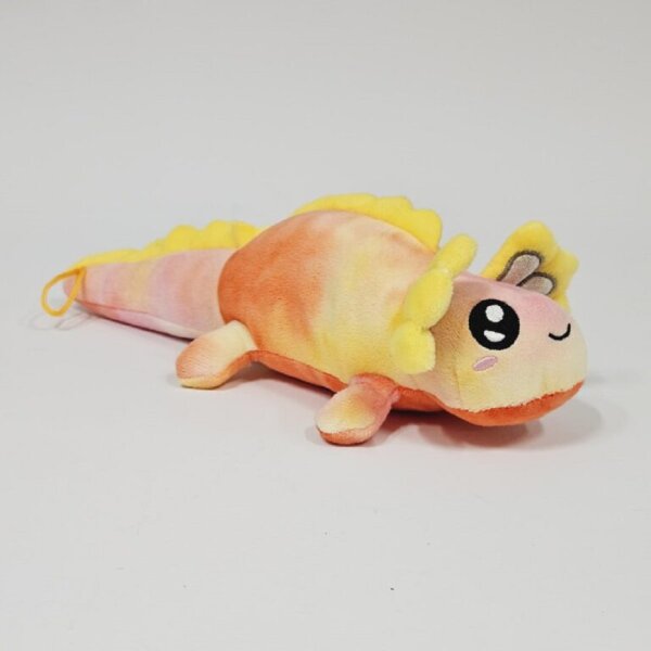Axolotl Echse Molch Kuscheltier Figur Plüsch Tintenfisch Spiel Puppe XL 25 cm Plüschtier Püsch Wassertier orange neu
