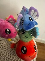 Axolotl Echse Molch Kuscheltier Figur Plüsch Tintenfisch Spiel Puppe XL 40 cm Plüschtier Püsch Wassertier orange neu