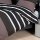 Soma Biber Bettwäsche Davos 2 teilig Bettbezug 135 x 200 cm Kopfkissenbezug 80 x 80 cm Nougat schwarz Streifen