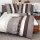 Soma Feinbiber Wende-Bettwäsche Davos 6456-07 155x220 cm + 80x80 cm paisley Streifen cappuccino