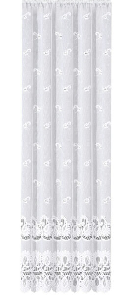 HOME WOHNIDEEN Fertigstore Jacquad Fein "Leonora" 175 x 450 cm 1x Fertigstore Weiss