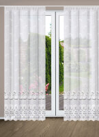 HOME WOHNIDEEN Fertigstore Jacquad Fein "Leonora" 175 x 450 cm 1x Fertigstore Weiss