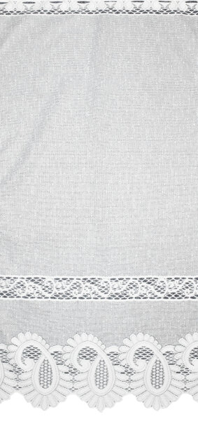HOME WOHNIDEEN Kurzstore Jacquad Fein "Leonora" 30 X 150 cm 1x Kurzstore Weiss