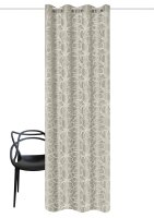 HOME WOHNIDEEN Ösenschal Deko Jacquardgemustert "Lenny" 245 x 140 cm 1x Fertigdeko Taupe