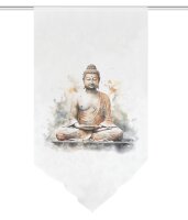 HOME WOHNIDEEN Fensterbehang Voile Digitaldruck "Zayra" 80 x 40 cm 1x Fensterbehang Natur