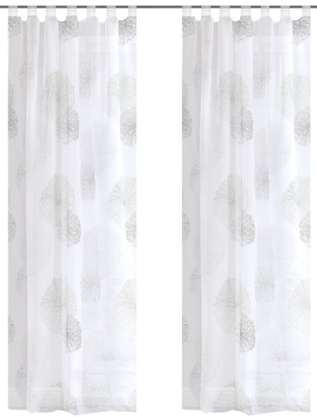 HOME WOHNIDEEN Rawlins 2Er Set Schlaufenschal 245 X 140 cm 2x Fertigschal inkl. 1x Bügelband Grau