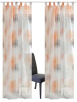 HOME WOHNIDEEN Rawlins 2Er Set Schlaufenschal 145 X 140 cm 2x Fertigschal inkl. 1x Bügelband Orange