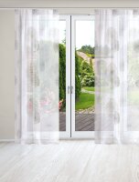 HOME WOHNIDEEN Rawlins 2Er Set Zugbandschal 225 X 140 cm 2x Fertigschal inkl. 1x Bügelband Grau