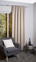 HOME WOHNIDEEN Blacky 145 x 140 cm 1x Verdunklungsschal inkl. 1x Bügelband Beige