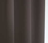 HOME WOHNIDEEN Blacky 145 x 140 cm 1x Verdunklungsschal inkl. 1x Bügelband Stein