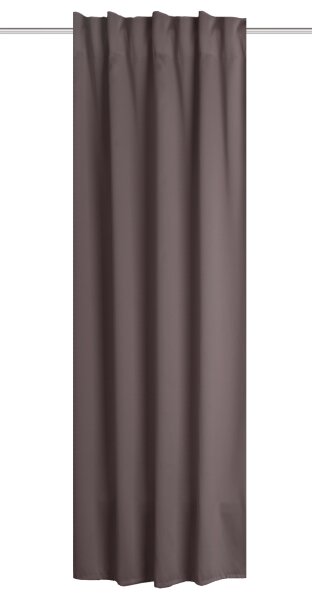 HOME WOHNIDEEN Blacky 175 x 140 cm 1x Verdunklungsschal inkl. 1x Bügelband Stein