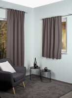 HOME WOHNIDEEN Blacky 175 x 140 cm 1x Verdunklungsschal inkl. 1x Bügelband Stein