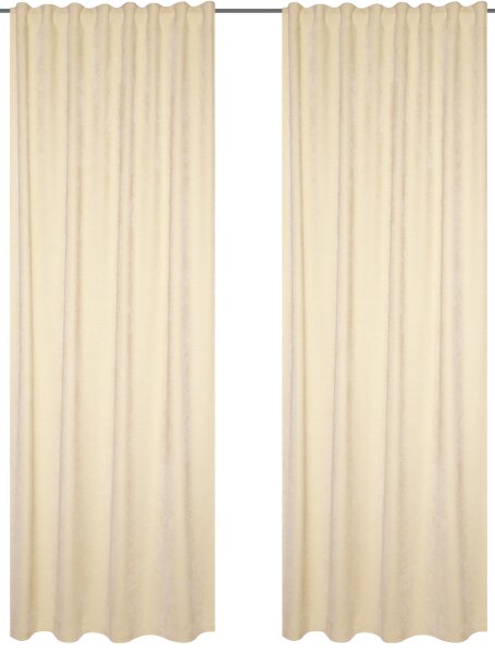 HOME WOHNIDEEN Wolly 2Er Set 225 x 135 cm 2x Thermoschal inkl. 1x Bügelband Creme