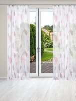 HOME WOHNIDEEN Paolo 2Er Set Kräuselband 175 x 140 cm 2x Fertigschal inkl. 1x Bügelband Rot