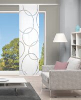 HOME WOHNIDEEN Pinale 145 X 57 cm 1x Schiebewand inkl. Paneelwagen + 1 Beschwerungsstange Weiss