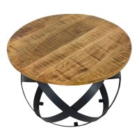 soma Beistelltisch Couchtisch rund Wohnzimmer Orbit Metall Gestell schwarz ø 55 cm