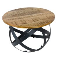 soma Beistelltisch Couchtisch rund Wohnzimmer Orbit Metall Gestell schwarz ø 55 cm
