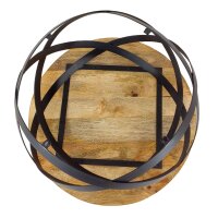 soma Beistelltisch Couchtisch rund Wohnzimmer Orbit Metall Gestell schwarz ø 55 cm