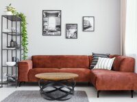 soma Beistelltisch Couchtisch rund Wohnzimmer Orbit Metall Gestell schwarz ø 75 cm