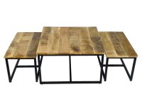 soma Couchtisch 3er Set Beistelltisch Satztisch Ontario Metall Gestell Dekoartikel Geschenke Deko
