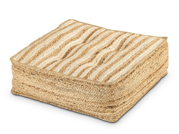 soma Bodenkissen Jute 50x50cm Sitzkissen quadratisch Loungekissen natur Sitzpouf Fußkissen Dekoartikel Geschenke Deko