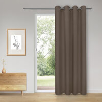Gerster Ösenschal, uni 145 cm x 245 cm, taupe