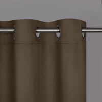Gerster Ösenschal, uni 145 cm x 245 cm, taupe