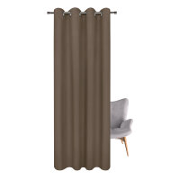 Gerster Ösenschal, uni 145 cm x 245 cm, taupe