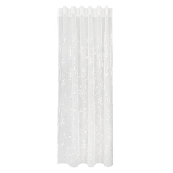 Gerster Schlaufenschal verd., bestickt 145 cm x 245 cm, offwhite