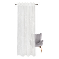 Gerster Schlaufenschal verd., bestickt 145 cm x 245 cm, offwhite
