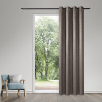 Gerster Öseschal geprägt 145 cm x 245 cm, taupe