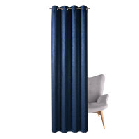 Gerster Ösenschal geprägt 145 cm x 245 cm, dunkelblau