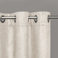 Gerster Ösenschal uni, Thermo Blackout 145 cm x 245 cm, beige