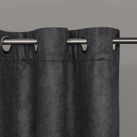 Gerster Ösenschal uni, Thermo Blackout 145 cm x 245 cm, anthrazit