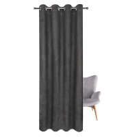 Gerster Ösenschal uni, Thermo Blackout 145 cm x 245 cm, anthrazit