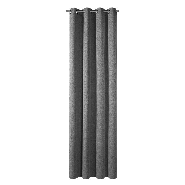 Gerster Ösenschal uni, Blackout 145 cm x 245 cm, grau